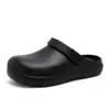 2026 Modelo Nuevo Zapatos Profesionales de Chef Transfronterizos, Antideslizantes, Impermeables, Negros, En Stock, Zuecos de Playa de Suela Suave, Venta al por Mayor