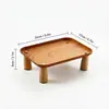 Prateleira de Armazenamento para Mesa, Estilo Madeira Original, À Prova de Umidade, Antiderrapante, Pia, Lavatório, Bandeja de Armazenamento, Prateleira de Armazenamento Multifuncional