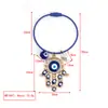 Nuevo colgante de ojos azul oscuro anillo de perla de imitación azul llavero colgante para llave de coche joyería europea y americana al por mayor