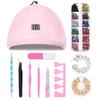 Juego de herramientas para uñas mini lámpara de uñas USB de secado rápido pegamento para esmalte de uñas lámpara para hornear herramientas para uñas combinación de decoración de diamantes