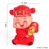 Decoración de Pastel de Cumpleaños para Anciano Plástico Dorado Cobre Dinero Oro Yuan Tesoro Tesoro Tesoro Tesoro Dios de la Riqueza Decoración Decoración de Ceremonia de Apertura de Año Nuevo