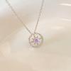 Collar exquisito de cadena para clavícula con colgante de estrella de mango con incrustaciones de diamantes estilo lujo ligero, regalo, diseño de cielo estrellado de piedra lunar, sentido de diseño, collar brillante Río de Estrellas
