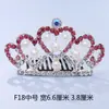 Tocado de corona para niños, corona de princesa con diamantes de imitación, peine para el cabello, regalo de cumpleaños para niña pequeña, accesorios para el cabello de bebé, peine, joyería