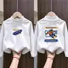 Ropa interior térmica casual de manga larga para niños, estilo nuevo Otoño Invierno, forro polar, camiseta de cuello alto para bebés, top interior, moderno