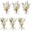 Producto Estrella Transfronterizo, Mini Ramo de Flores Naranja, Cola de Conejo, Gypsophila, Hojas de Eucalipto, Hecho a Mano en Yunnan
