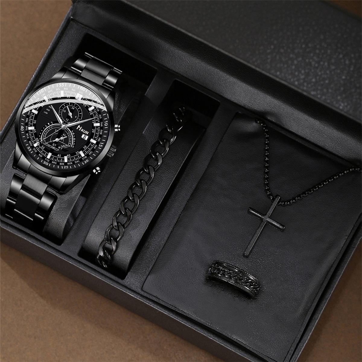 十字架三件套黑色套装(黑色手表) (1).jpg