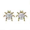 Jiangtai F136 Joyería de Aleación de Titanio Aretes de Mariquita con Circonita, Joyería para Piercing Corporal de Aleación de Titanio de Venta Caliente Transfronteriza Tornillos para Oreja