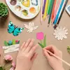 Artesanías de Madera Transfronterizas Manualidades de Madera de Mariposa para Niños Colgante Juguetes de Madera DIY Traje Pintado De Colores