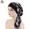 Venta Caliente Transfronteriza de Amazon Pañuelo para la Cabeza Elástico de Ala Ancha Estampado Étnico para el Cabello Pañuelo con Tira para Mujer Gorro de Dormir