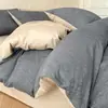 Nuevo juego de ropa de cama minimalista, sin estampado, de algodón lavado, satén cepillado, jacquard grande de tres o cuatro piezas, 2026