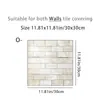 Azulejos de papel tapiz autoadhesivos 2D planos con imitación de veta de madera y patrón de piedra, pegatinas de pared tipo ladrillo a prueba de aceite para cocina y a prueba de agua para baño