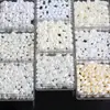 Cuentas Perforadas de Imitación Perla ABS, Perlas Ovaladas de Alto Brillo, Joyería Hecha a Mano para DIY, Pulseras, Collares, Accesorios con Cuentas