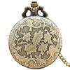 Reloj de Bolsillo Retro Neutro Espejo de Plástico Reloj Colgante Estilo Chino Torre del Ganso Salvaje Bronce Antiguo Cuarzo Reloj de Bolsillo Grande para Hombres y Mujeres