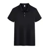 Camisa Polo de Hielo 100% de Verano Sin Costuras Manga Corta Transpirable de Secado Rápido Cuello Camisero Color Sólido Casual de Negocios Ropa de Trabajo