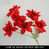 Boda rojo floral flor artificial decoración de boda china flor falsa arreglo de suelo adornos de escenario ramo flores de boda