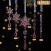 Bestseller de Amazon 18 Piezas Colgante Transparente de Barra de Hielo Navidad Acrílico Transparente Colgante de Tira de Hielo Copo de Nieve Navideño