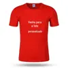 Fábrica de Camisetas Publicitárias Fabricante Camiseta Personalizada Gola Redonda Manga Curta Camisa Cultural Roupa de Trabalho Camisa de Eleição Transfronteiriça Impressão de Texto Impressão de Logotipo