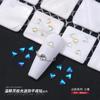 Mini Pedras de Strass para Nail Art Aurora de Tamanho Pequeno, Pedras de Strass Irregulares com Fundo Plano, Decorações para Nail Art, Pedras de Strass Diamante Misturadas