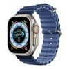 Adecuado para Apple Iwatchs10Se Sports Marine Silicona S11 Bloques de Color Hebilla de Pin de Doble Hebilla Correa de Reloj 9Ultra