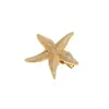 Pinza para el Cabello de Estrella de Mar Dorada y Caracola, Pinza de Cocodrilo Metálica Casual Estilo Vacacional Transfronterizo Europeo y Americano, Accesorio para el Cabello con Elementos Marinos de Playa
