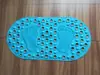 Tapete de Banheiro Antiderrapante de PVC Hongxin Tapete Plástico Antiderrapante para Banheiro Tapete Oval para Pé de Vaso Sanitário