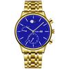 GENEVA Relógio Masculino Criativo Sol Lua Estrela Sete Bolas Pulseira de Aço Mostrador Grande Calendário de Negócios Relógio de Quartzo Masculino