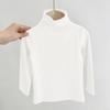 Camiseta Térmica de Gola Alta para Meninos e Meninas, Camada Base de Manga Longa, Corte Justo, Cor Sólida, Top Versátil, Cor Doce para Crianças Pequenas