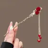 Estilo Nuevo Otoño e Invierno Horquilla con Borla de Flor de Rosa 2025 Nuevo Estilo Chino Horquilla en Forma de U para Mujer Horquilla de Estilo Antiguo Accesorio para el Cabello