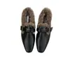 Zapatos de Mujer Mocasines Retro de Tacón Grueso 2025 Nuevos Zapatos de Felpa y Piel para Otoño e Invierno Zapatos Pequeños de Cuero Zapatos Cálidos de Algodón