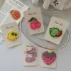 Pinzas Creativas para el Cabello con Temática de Frutas para Niños, Bordado Hecho a Mano Estilo Coreano, Dulces Pinzas para Flequillo de Bebé, Pinzas Laterales Estilo Coreano para Niñas