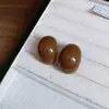 Pendientes de Resina Geométricos de Color Sólido Aguja de Plata Estilo Hong Kong Diseño Retro Pendientes Elegantes Moda Otoño e Invierno Pendientes de Gama Alta