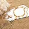 Joia Pingente Novo em Forma de Coração Transfronteiriço Ins Design de Nicho Corrente de Bolinhas Redondas Pulseira de Coração da Moda em Aço Titânio para Mulheres