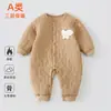 Mameluco acolchado de algodón, ropa interior térmica de algodón puro grado A para bebé, ropa interior para niños para otoño e invierno, capa base para niñas, traje para gatear de bebé