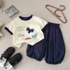 Conjunto de Verano de Manga Corta para Niños 2026, Holgado y Transpirable, Dibujo Animado de Pony Estilo Coreano, Estampado de Moda Tendencia, Conjunto Versátil