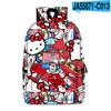 Mochila Nueva para Gato Transfronteriza 3D Gran Capacidad Mochila Totalmente Estampada Gato Hello Kitty