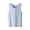 Camiseta sem costura infantil para meninos e meninas, Colete sem mangas estilo família, Blusa sem mangas de modal para o verão, Pijama de bebê