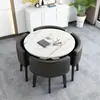 Mesa de Negociación Altamente Atractiva, Juego Sencillo de Escritorio y Silla de Oficina, Mesa de Recepción de Vestíbulo, Mesa de Comedor para el Hogar, Mesa y Sillas Estables y Prácticas
