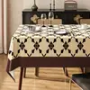 Toalha de Mesa de Luxo Leve de Alta Qualidade Impermeável e à Prova de Óleo Estilo Retro Americano Dopamina Tapete para Mesa de Jantar Estilo Ins Toalha de Mesa para Mesa de Centro