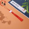 Pendente de Franja de Lótus de Jade Branco Dupla Face em Estoque do Fabricante, Enfeite Pendente de Franja Vertical, Acessório Decorativo Antigo