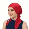 AliExpress nuevo gorro de punto de color liso con dos pompones de arco europeo y americano en stock