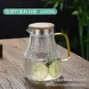 Hervidor de agua fría espesado, hervidor de vidrio resistente a altas temperaturas, hervidor de agua fría creativo nórdico de gran capacidad para el hogar, juego de hervidor de agua fría