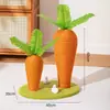 Tablero rascador para gatos con forma de zanahoria, Estructura para trepar gatos, Afilador de garras, Juguete para gatos, Resistente al desgaste, No suelta pelo, Poste rascador vertical de sisal para gatos, Extra Grande