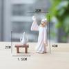 Figura de estilo antigo, poeta chinês antigo, Li Bai, bebendo em um barco, casaco antigo, boneca, modelo feito à mão, ornamentos
