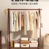 Perchero de Madera Maciza de Pie Perchero para Ropa Dormitorio Perchero de Abrigos Doméstico de Madera Estante para Colgar Ropa Simple para Interior