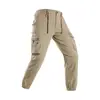 Calça Cargo Workwear G-stone Masculina com Bolso Cargo 3D Calça Casual Tendência Workwear Retrô Calça Longa com Punho
