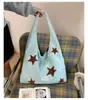 2026 Bolso de Hombro Único con Bordado de Cielo Estrellado Estilo Coreano Nuevo para Estudiantes Mujeres para Clase Bolso de Mano Simple para Viajes