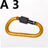 Mosquetón Multifuncional Colorido de Alta Calidad para Exteriores Gancho Rápido Llavero con Forma de D de Aleación de Aluminio 8cm con Gancho Bloqueable