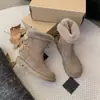 Botas de nieve populares, botas de algodón de suela gruesa para mujer, nueva colección de invierno 2026, forradas de forro polar y cálidas, botas cortas esponjosas, botas cortas engrosadas para mujer