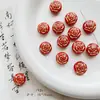 Serie roja vidrio checo nacional cuentas campana de pájaro pluma hecho a mano hojas oro pulsera diy material accesorios