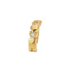 Botón de Ombligo de Zirconia Pavimentada Simple de Media Luna Transfronterizo Anillo de Ombligo de Acero Inoxidable Sin Perforación Clavo de Ombligo Piercing